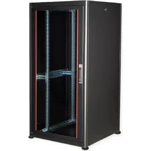 Freestanding rack ROLINE 19-inch network cabinet Basic 32U 800x800 Glass door black