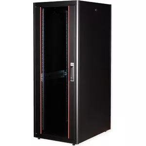 Freestanding rack ROLINE 19-inch network cabinet Basic 32U 600x800 glass door black