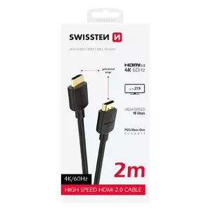 HDMI kabelis SWISSTEN 75501112 4K, garums 2 m