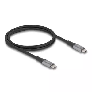 USB Cable DeLOCK 81191 USB4 Gen 2x2 1m USB C Black Grey