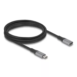 DeLOCK USB Cable USB4 Gen 2x2 2m USB C Black Grey 81202