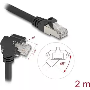 DeLOCK networking cable Black 2 m Cat6 S/FTP RJ-45