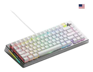 Игровая механическая клавиатура Glorious GMMK 3 PRO HE 75% проводная, QWERTY, раскладка US, серебристая