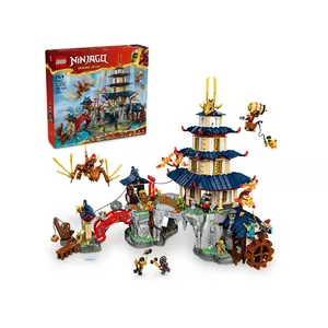LEGO set NINJAGO Tournament City with Temple 71814 — modular playset with minifigures