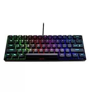 Механическая игровая клавиатура SUREFIRE KingPin M1 — 60% (61 клавиша), QWERTY US, RGB, USB, кабель 1.8 м, чёрная