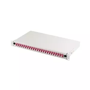 Patch panel DIGITUS DN-96432-4 19" 1U 24× LC duplex OM4 grey