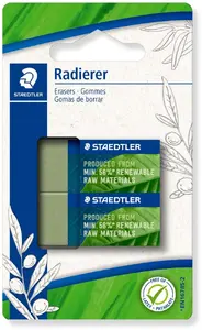 Eraser Staedtler 526 83 renew mat 56% — PVC-free cleaning eraser, rectangular BK2
