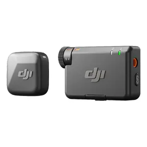 Omnidirectional microphone DJI Mic Mini — 120 dB SPL, 400 m range, 10 h battery, 2.4 GHz receiver and bodypack