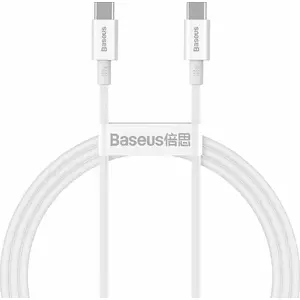USB 2.0 cable Baseus Superior USB C to USB C 1 m, 0.48 Gbit/s, white