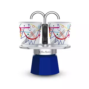 Bialetti Mini Express Kandinsky Mokas kafijas katliņš Zils, Sudrabs