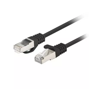 Ethernet patch cable LANBERG Cat6 U/UTP PCF6-20CC-0100-BK, 1 m, black, RJ-45, 250 MHz, CCA