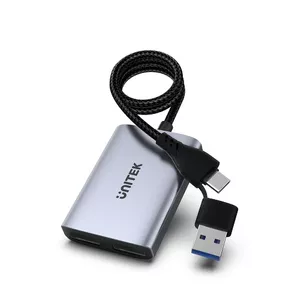 USB-C / USB-A to 2× HDMI MST FullHD adapter Unitek V1427A01
