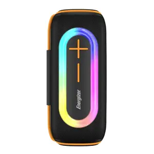 Portable party speaker Energizer BTS206 — 20 W RMS, Bluetooth, Multi-color illumination, 2400 mAh battery, MicroSD support, Black