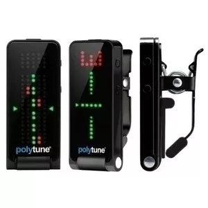 Clip-on Tuner TC Electronic PolyTune Clip Black — compact chromatic and polyphonic clip tuner
