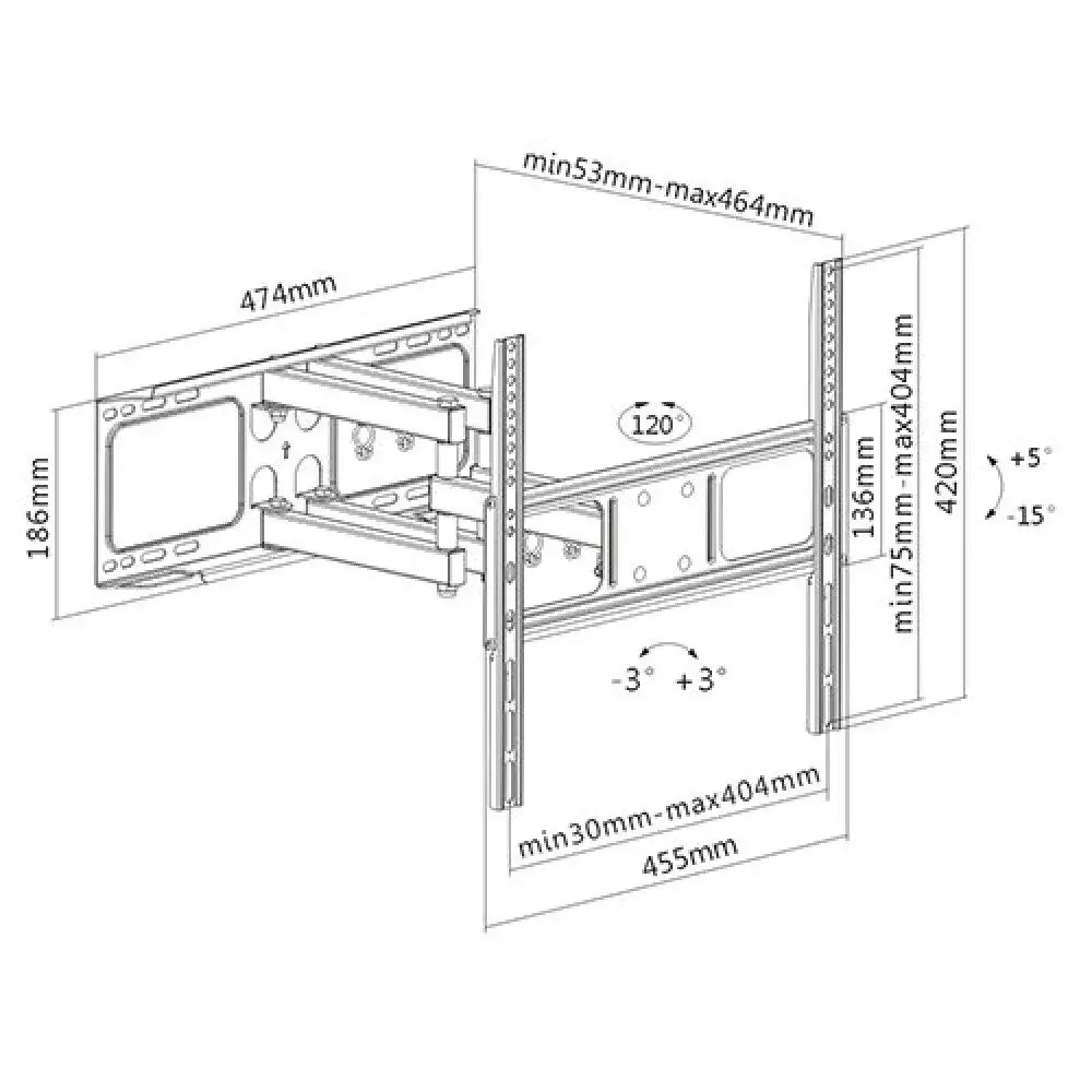 TV mount TECHLY ICA-PLB 344STY for 32–55" Photo 3