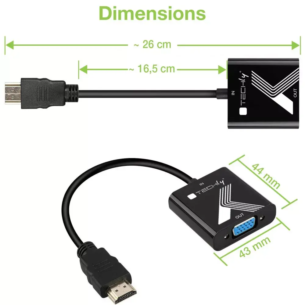 Techly HDMI to VGA Adapter Converter IDATA-HDMI-VGA2AP Photo 3