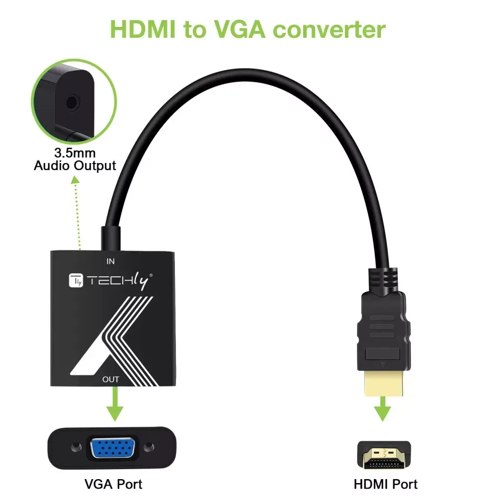 Techly HDMI to VGA Adapter Converter IDATA-HDMI-VGA2AP Photo 4