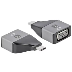 USB graphics adapter Techly IADAP USBC-VGAC 1920 x 1200 pixels Black Silver