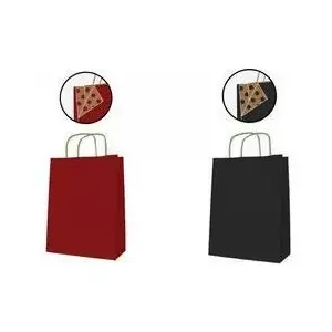 Gift bag agipa 102068 — red kraft paper with cord, 180 × 210 mm