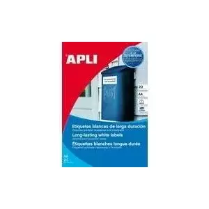Self-adhesive printer label APLI 01227 White A4 10.5x14.8 cm 80 pcs
