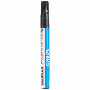 Pastāvīgais marķieris GEKO 7186004 — melna eļļas tinte, slīps gals