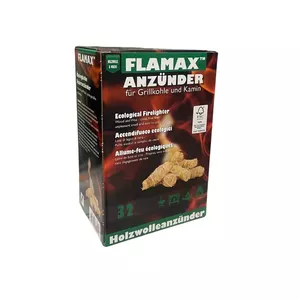 Koka šķēlīšu aizdedzināšanas ruļļi Flamax 32gb ekoloģiski – dabīgi ruļļi grilēšanai un āra izmantošanai