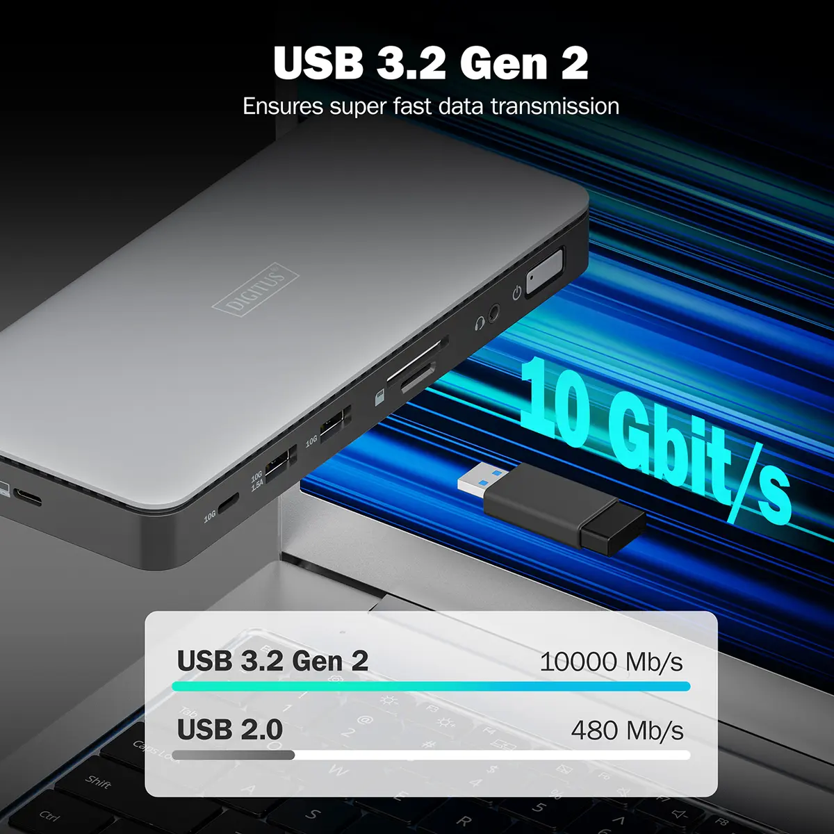 DIGITUS DA-70917 11-portu USB-C dokstacija Photo 6
