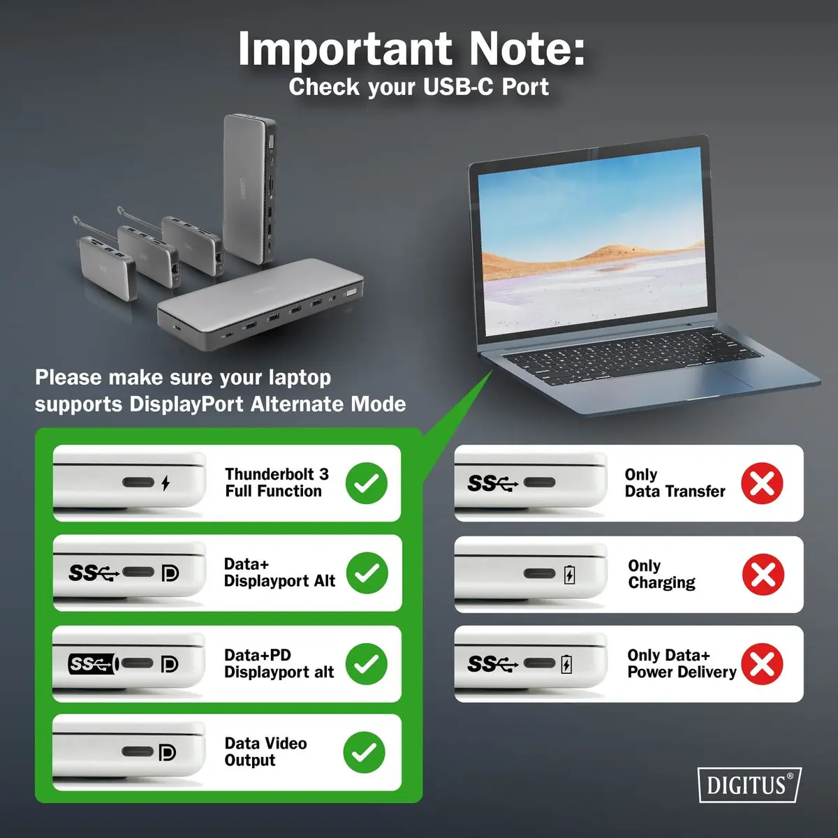 DIGITUS DA-70917 11-portu USB-C dokstacija Photo 10
