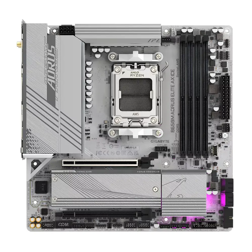 Pamatplate GIGABYTE B650M AORUS ELITE AX ICE, B650 Photo 2