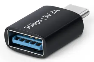 StarTech USB31CAADGCP USB-C to USB-A Adapter, USB 5Gbps, 3A, USB-C Male to USB-A Female Converter, Durable Metal Housing, Thunderbolt Compatible
