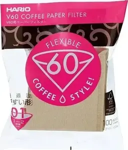 Бумажные фильтры для кофе HARIO V60-01 — 100 шт., белые, конус 01