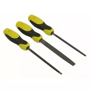 File set STANLEY 0-22-445 — carbon steel files with black/yellow handles, assorted shapes