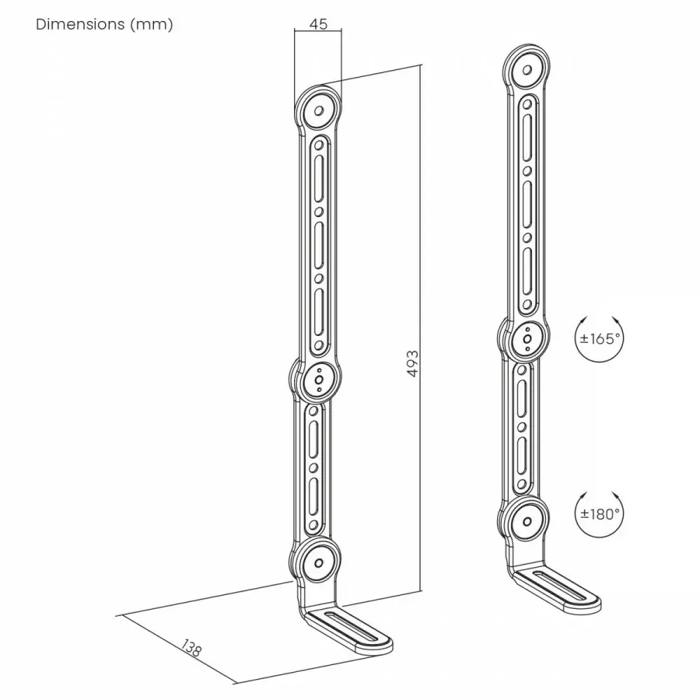 VESA wall mount MACLEAN MC-334 for soundbar Photo 2