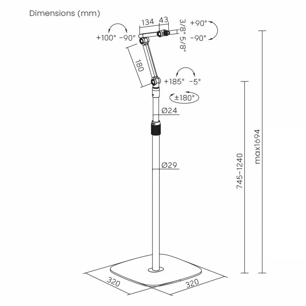 Microphone stand MACLEAN MC-337 Photo 2