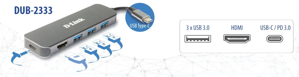 USB-C Хаб D-Link DUB-2333 Photo 9