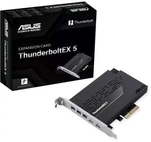 Interface card ASUS ThunderboltEX 5 — PCIe 4.0, Intel JHL9580, Mini DisplayPort, USB 2.0, 120 Gbit/s
