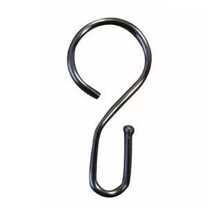 Shower curtain hooks RIDDER Traun set of 16, stainless-steel finish, for shower curtains and rings