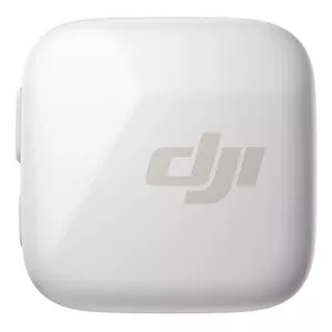 Bezvadu ķermeņa uztvērēja mikrofona raidītājs DJI CP.RN.00000430.01 — 100–20000 Hz, akumulators 3.87 V, līdz 11,5 h, balts, 26.1×26.6×16 mm
