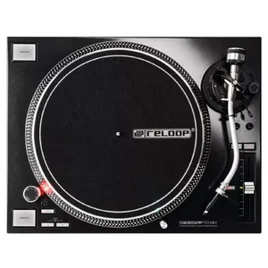 Direct drive DJ turntable Reloop RP-7000 MK2 — 33/45/78 RPM, S-shaped tonearm, aluminium platter, black