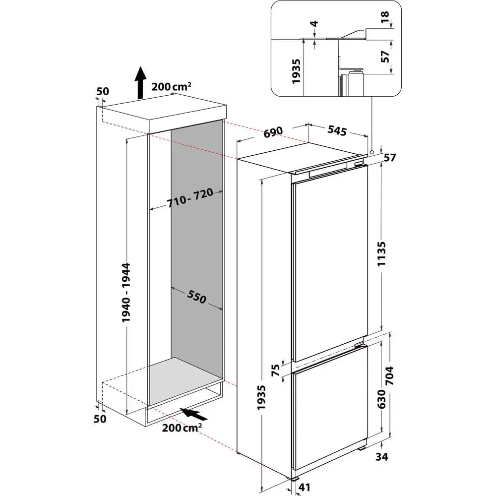 Built-in refrigerator WHIRLPOOL SP40 812 EU 2 Photo 8