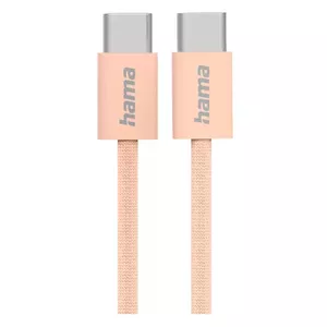 Hama Fabric USB cable USB 2.0 1 m USB C Orange