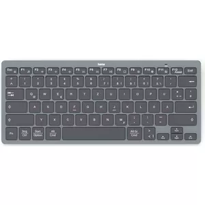 Клавиатура Hama Travel 400 QWERTZ Немецкая Bluetooth Беспроводная Черная Темно-серая