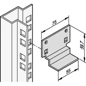 Sliding rail set SCHROFF KURZGLEITSCHIENEN-SET 2PCS — 2-piece short sliding rails for server/cabinet mounting
