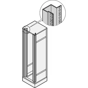 Rack mounting angle profile set SCHROFF 19" 25U aluminum zinc-nickel plated (22117353)