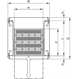 Rack shelf SCHROFF 19" extendable 2U depth 500 mm model 22130352