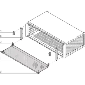 Front cover 3U SCHROFF 24576082 for 63TE prop/pro chassis