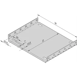 Mounting plate SCHROFF 28TE 220T model 34563009 for rack installations