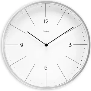 Кварцевые часы Hama Sardinia Circle Серые Белые Батарея AA 300мм