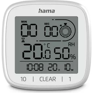 Digitālais pulkstenis Hama 00185893 Kvadrāts Balts Sienas/Galda Baterija AAA