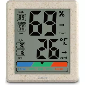 Indoor Temperature & Humidity Sensor Hama Ponza Freestanding AAA Battery